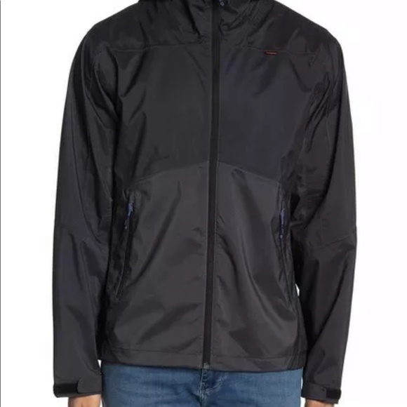 Hawke & CoMens Hooded Rain Full Zip Jacket,Black, - Picture 3 of 7
